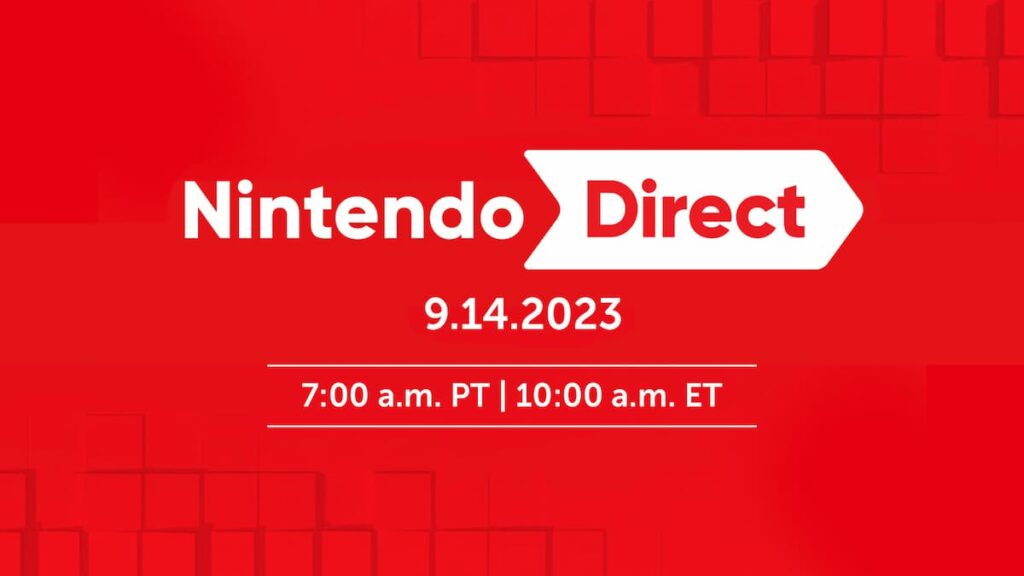 Nintendo Direct Announced for September 14th