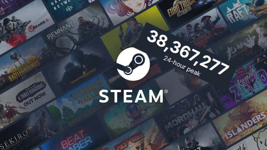 Steam Breaks All-Time Record with 38.3 Million Concurrent Players Online