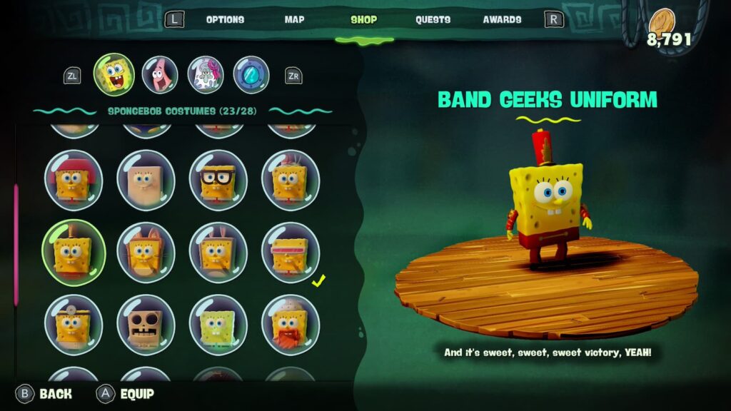 SpongeBob SquarePants: Titans of the Tide – All Costumes, Displays, and How to Unlock Them