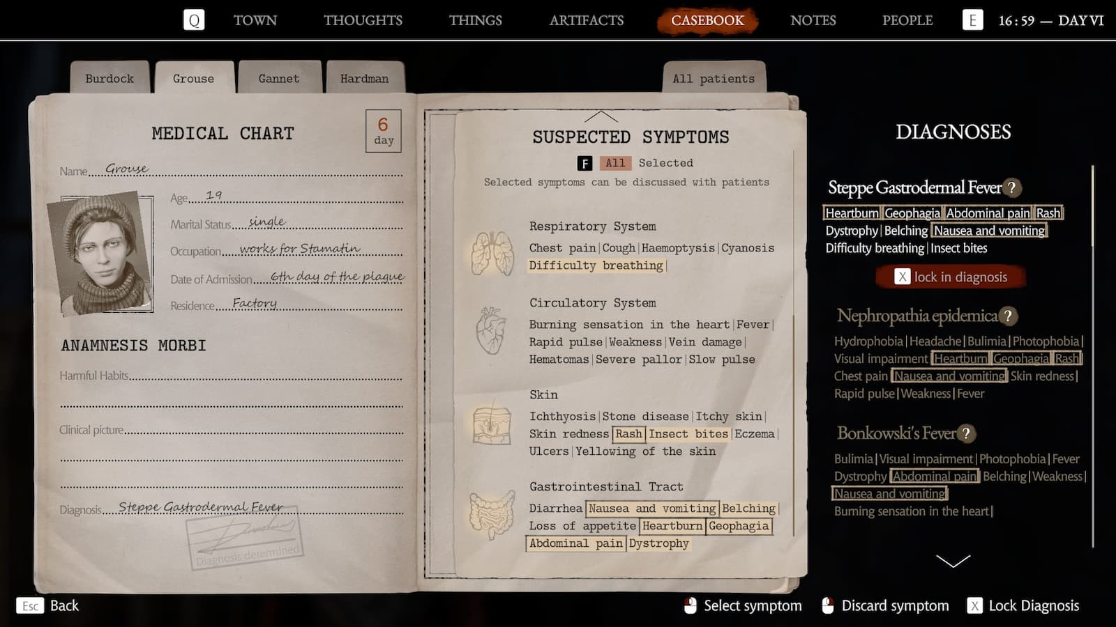 Pathologic 3 – All Patient Diagnoses Guide — Raider King
