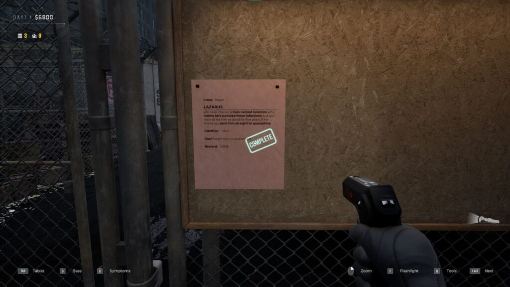 Quarantine Zone Directive 1
