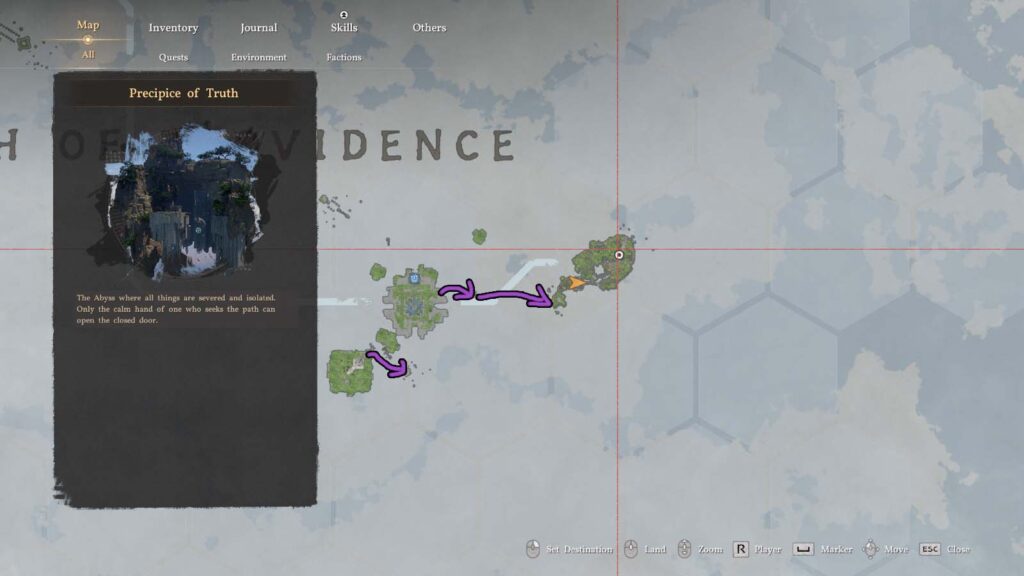 Crimson Desert Abyss Restoration Challenge Precipice of Truth Map