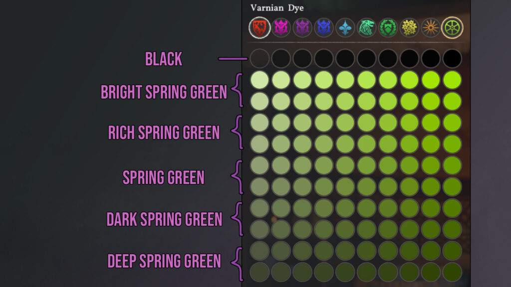 Crimson Desert All Spring Green Dyes