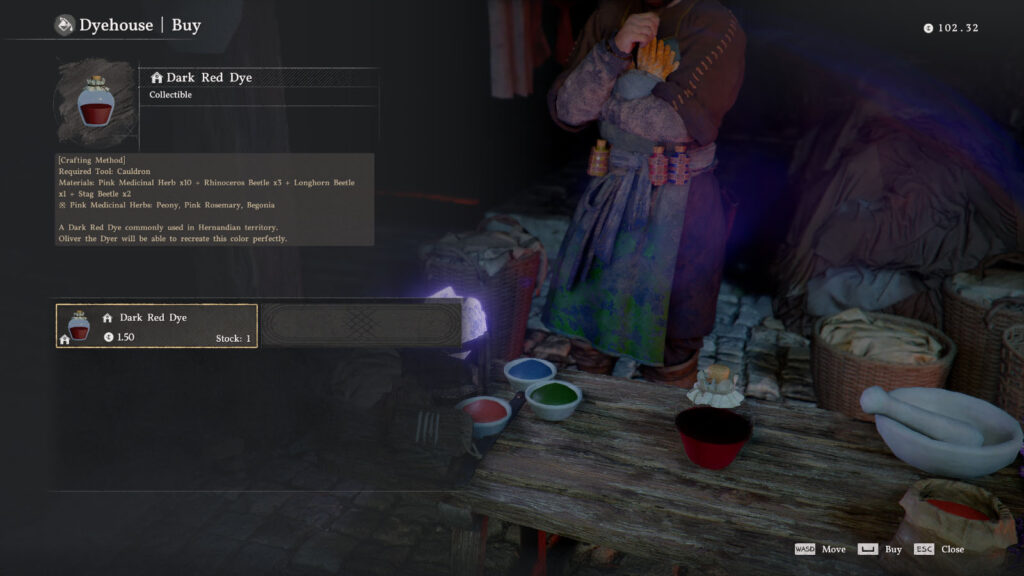 Crimson Desert Dark Red Dye