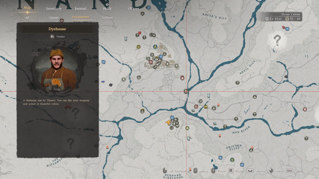 Crimson Desert Dark Red Dye Location Map