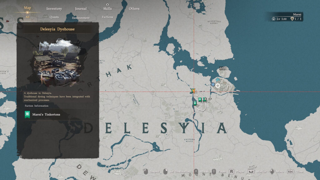 Crimson Desert Deep Sky Blue Dye Location Map