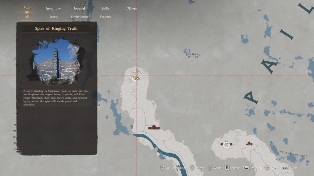 Crimson Desert Spire of Ringing Truth Location Map