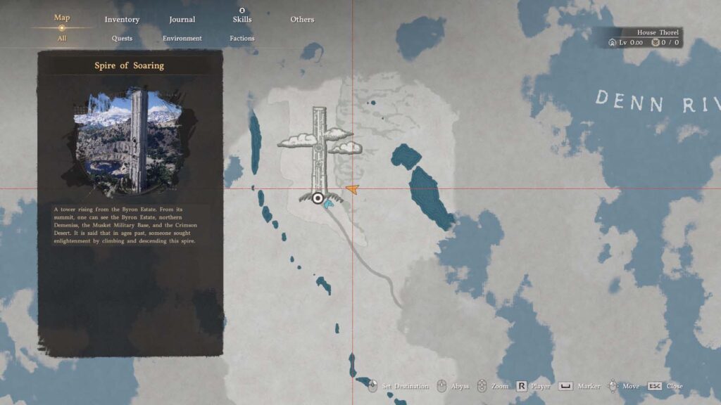 Crimson Desert Spire of Soaring Location Map