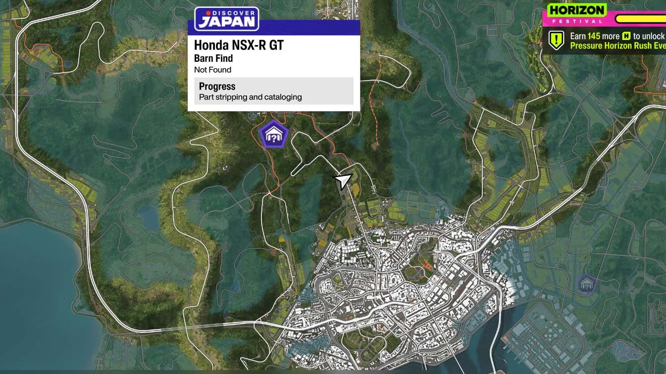 Forza Horizon 6 All Barn Finds Cars Locations Honda NSX R GT Map