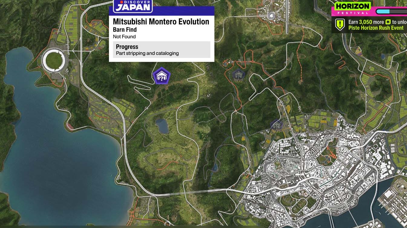 Forza Horizon 6 All Barn Finds Cars Locations Mitsubishi Montero Evolution Map