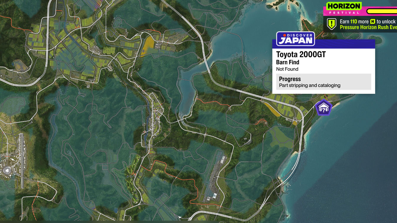 Forza Horizon 6 All Barn Finds Cars Locations Toyota 2000GT Map
