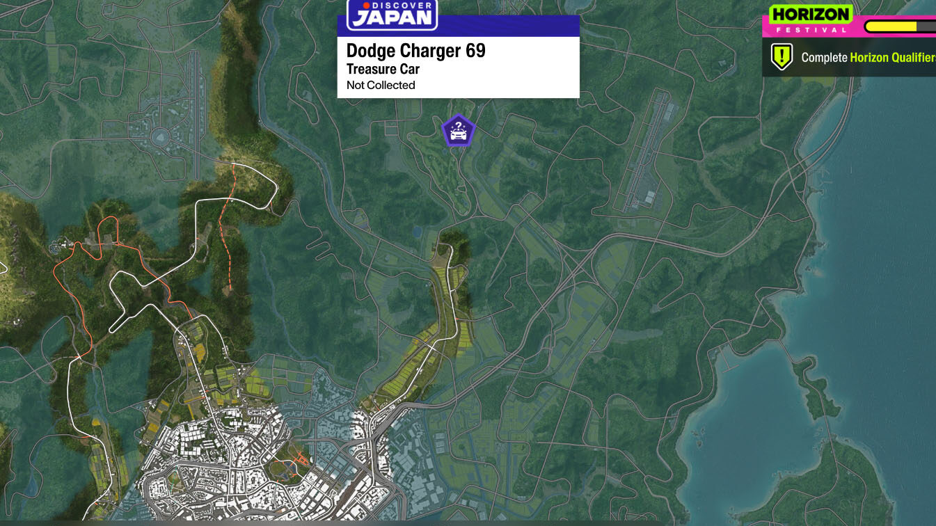 Forza Horizon 6 All Treasure Cars Locations Dodge Charger 69 Map