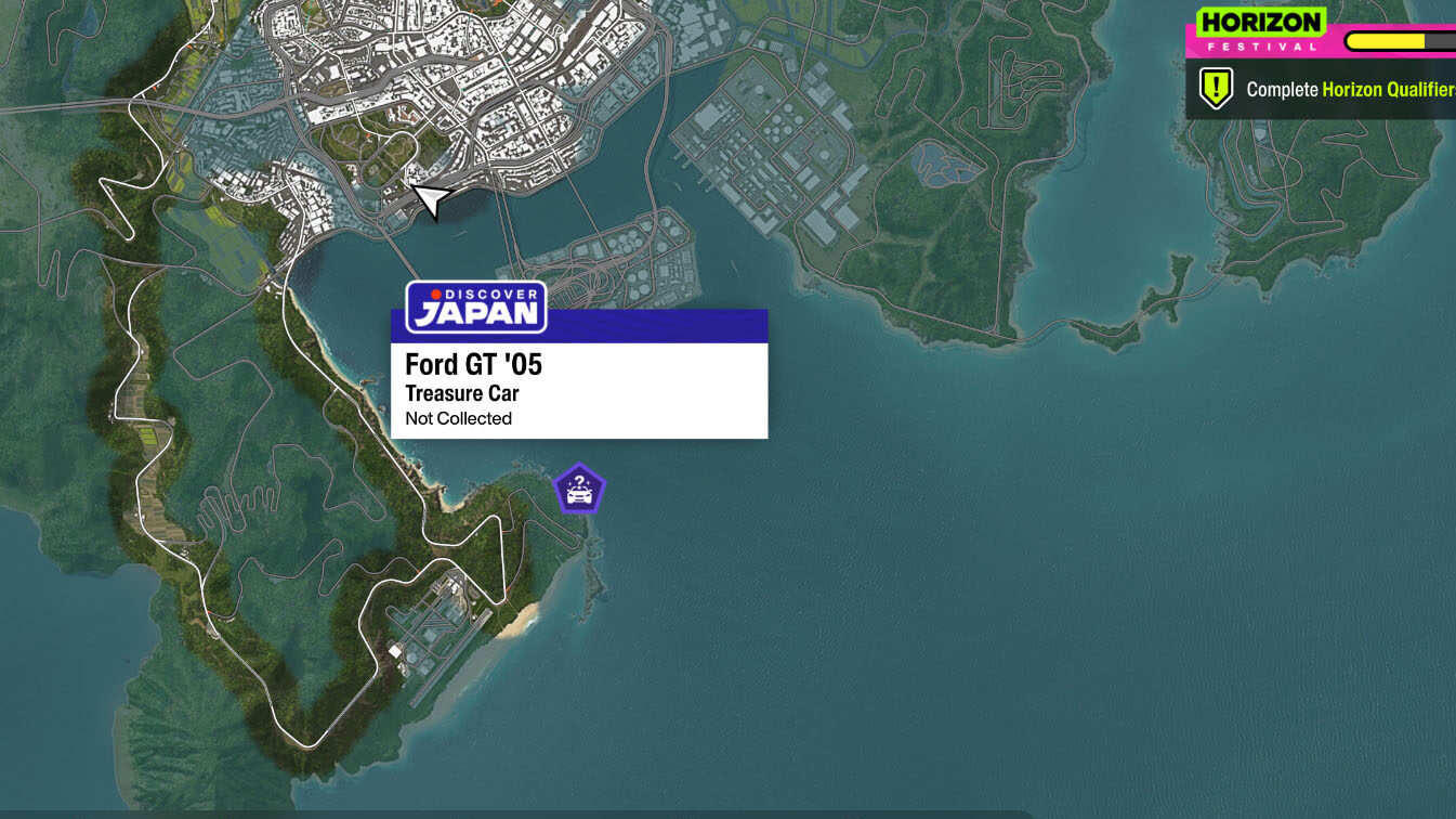 Forza Horizon 6 All Treasure Cars Locations Ford GT 05 Map