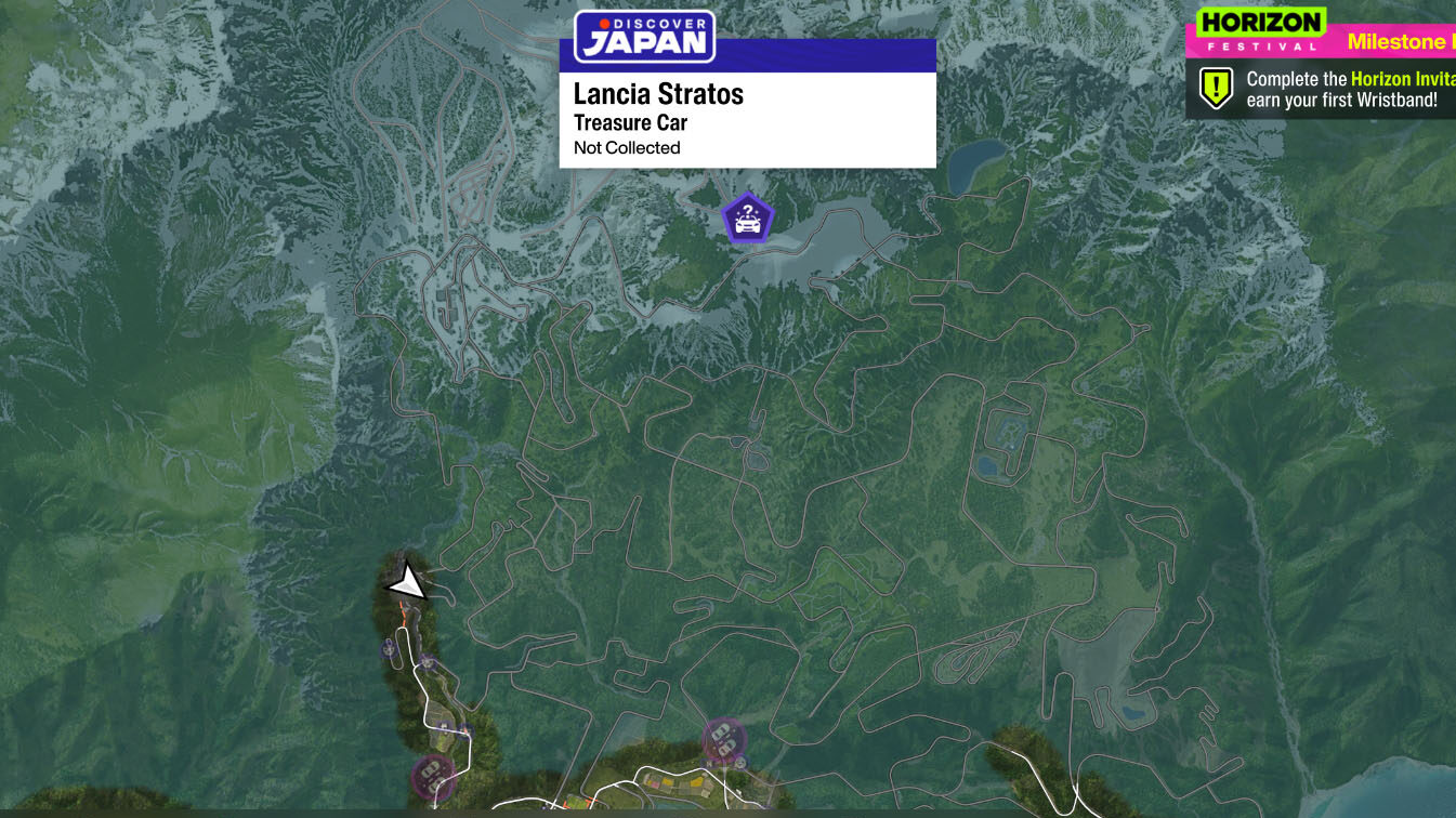 Forza Horizon 6 All Treasure Cars Locations Lancia Stratos Map