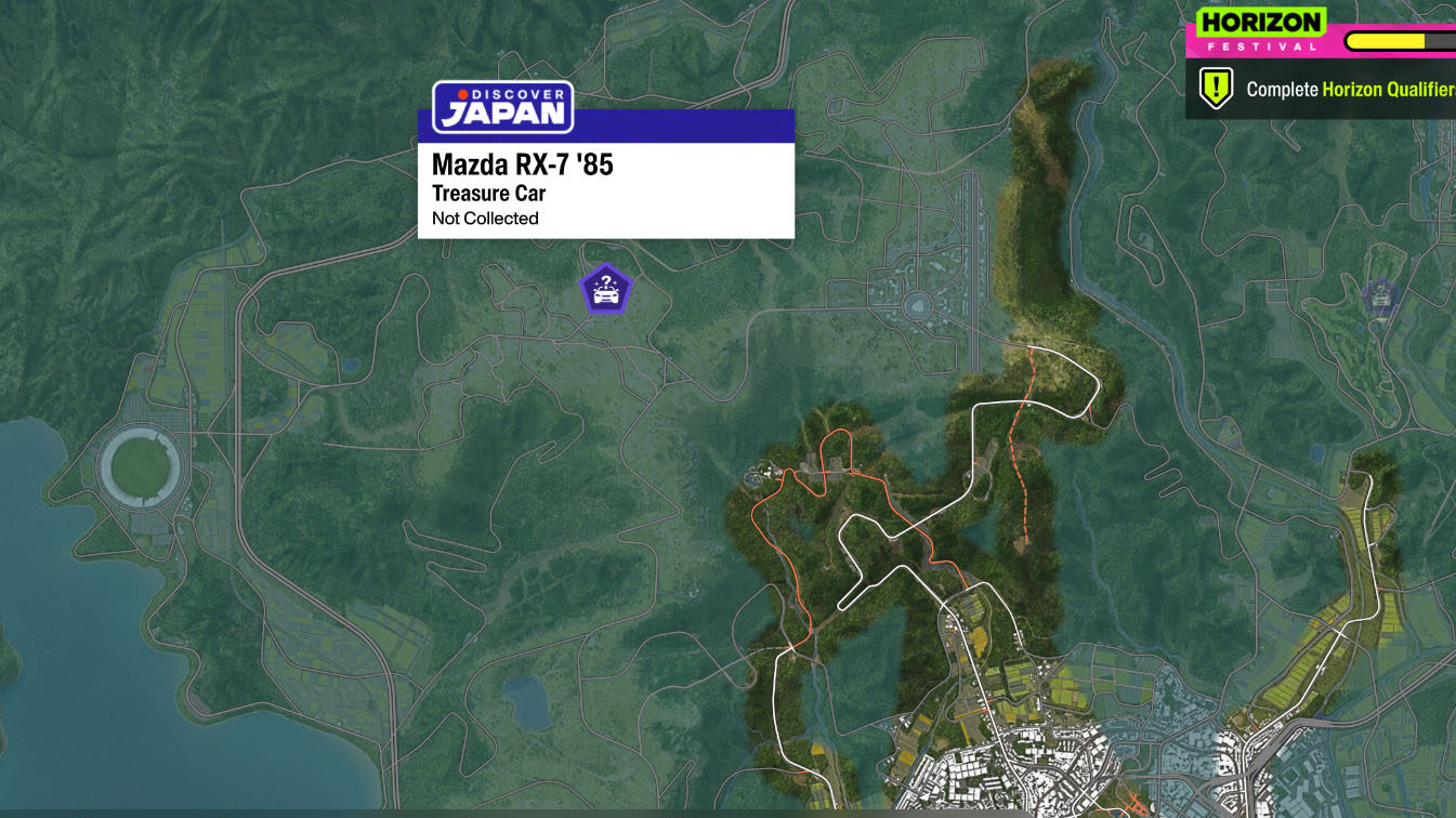 Forza Horizon 6 All Treasure Cars Locations Mazda RX 7 Map