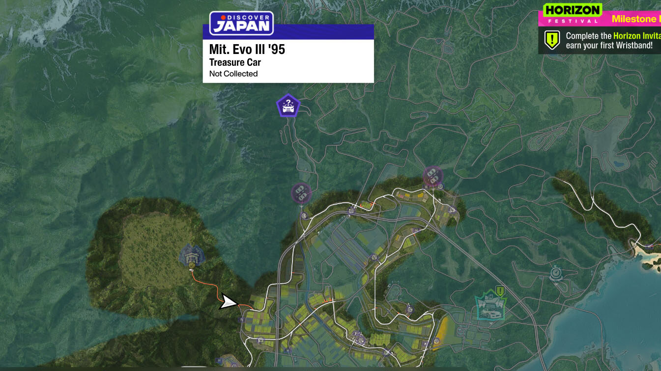 Forza Horizon 6 All Treasure Cars Locations Mit Evo III Map