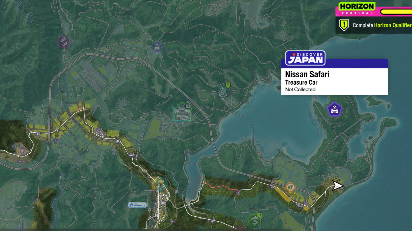 Forza Horizon 6 All Treasure Cars Locations Nissan Safari Map
