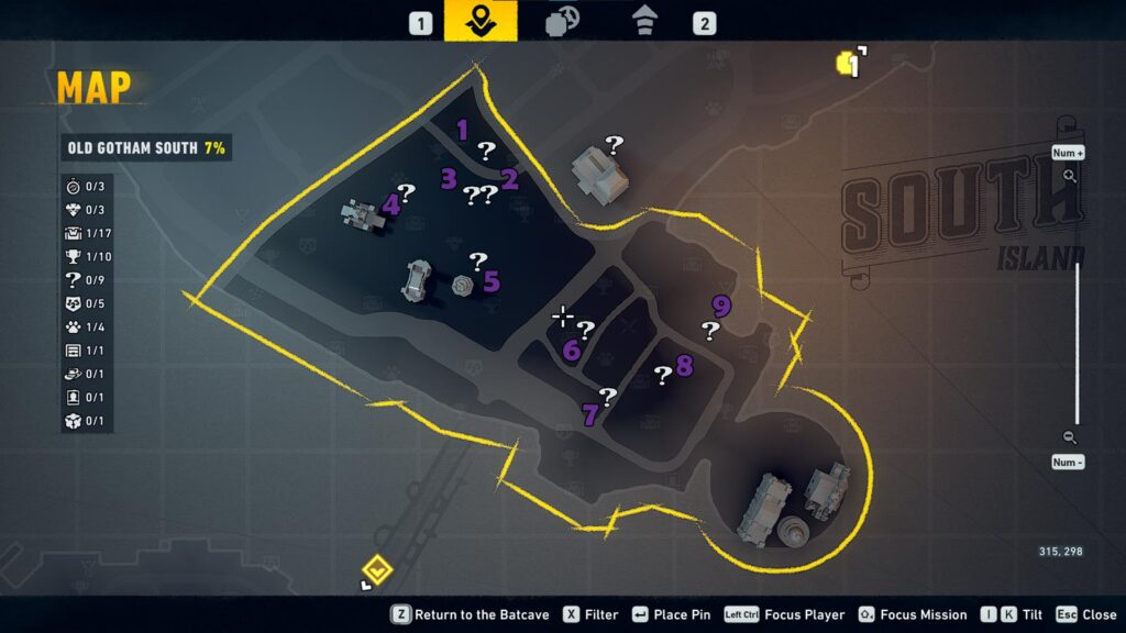 Old Gotham South Map