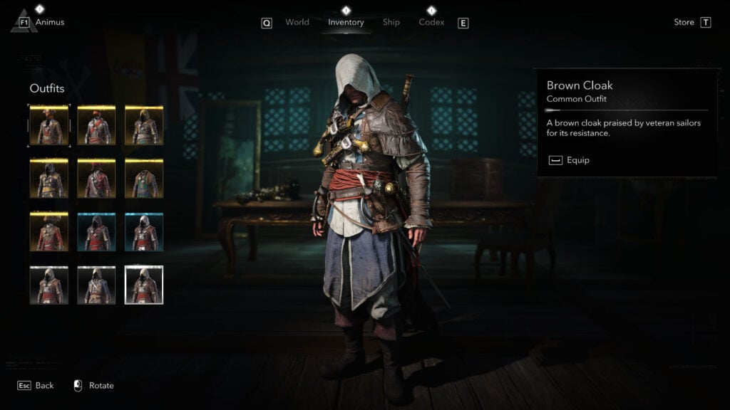 Black Flag Resynced All Outfit Locations Brown Cloak Look 2