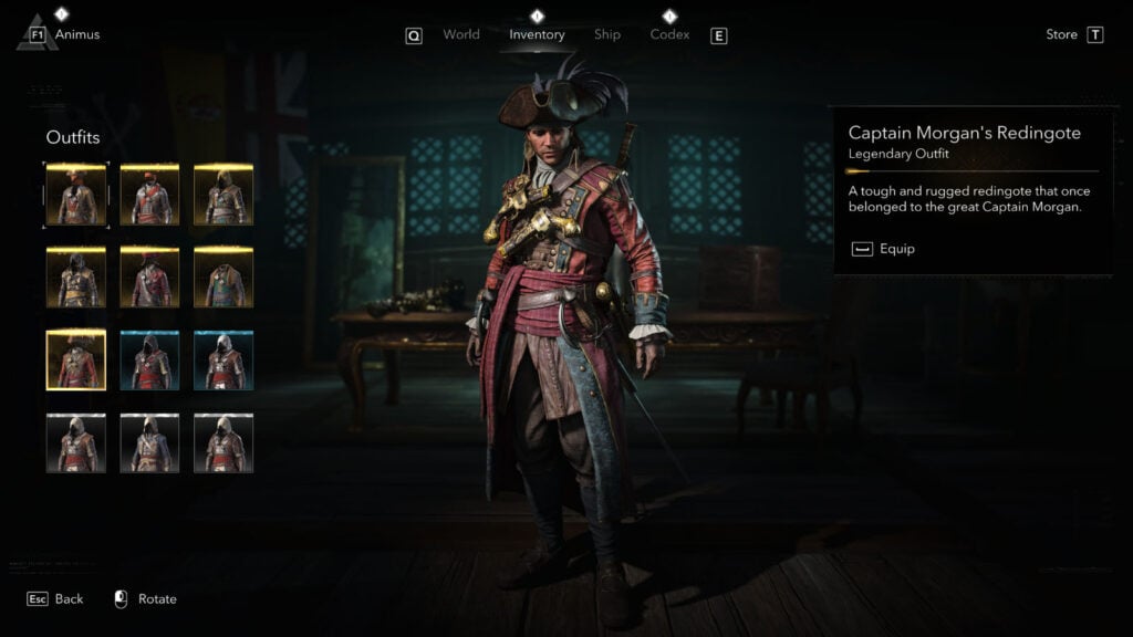 Black Flag Resynced All Outfit Locations Captain Morgan Look 2