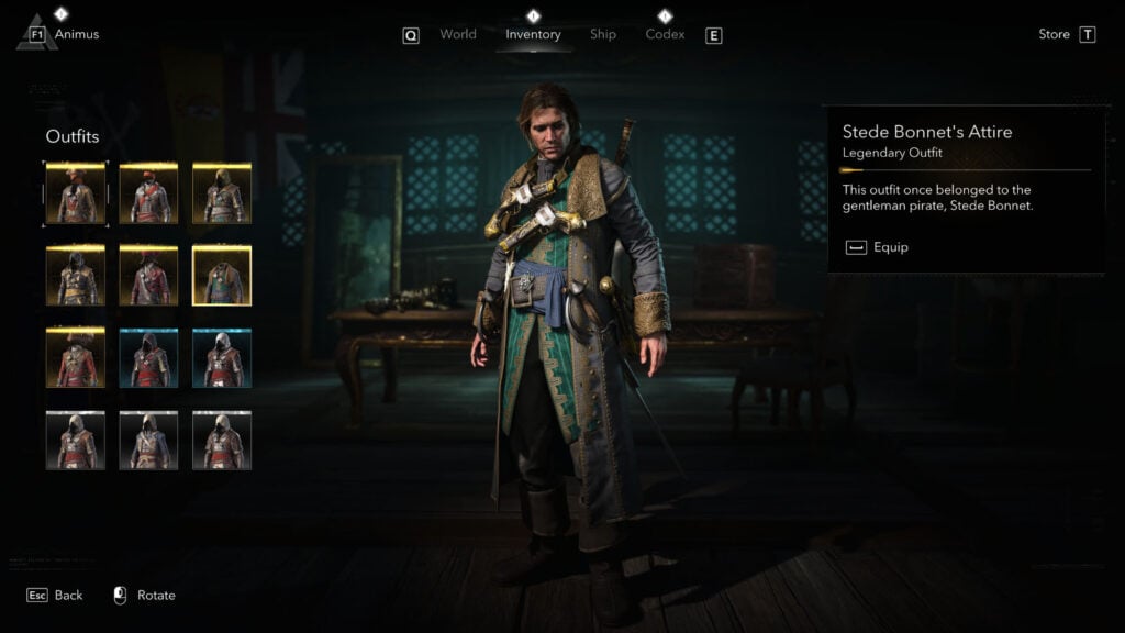 Black Flag Resynced All Outfit Locations Stede Bonnet Attire Look 2