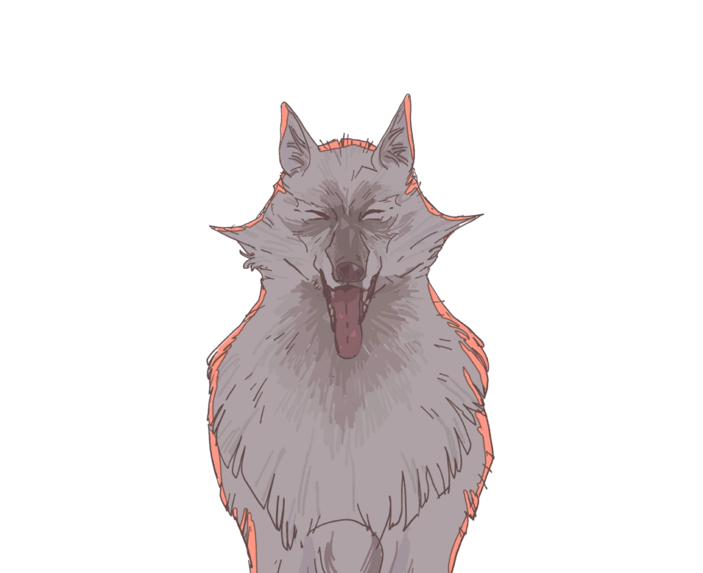 wolf happy