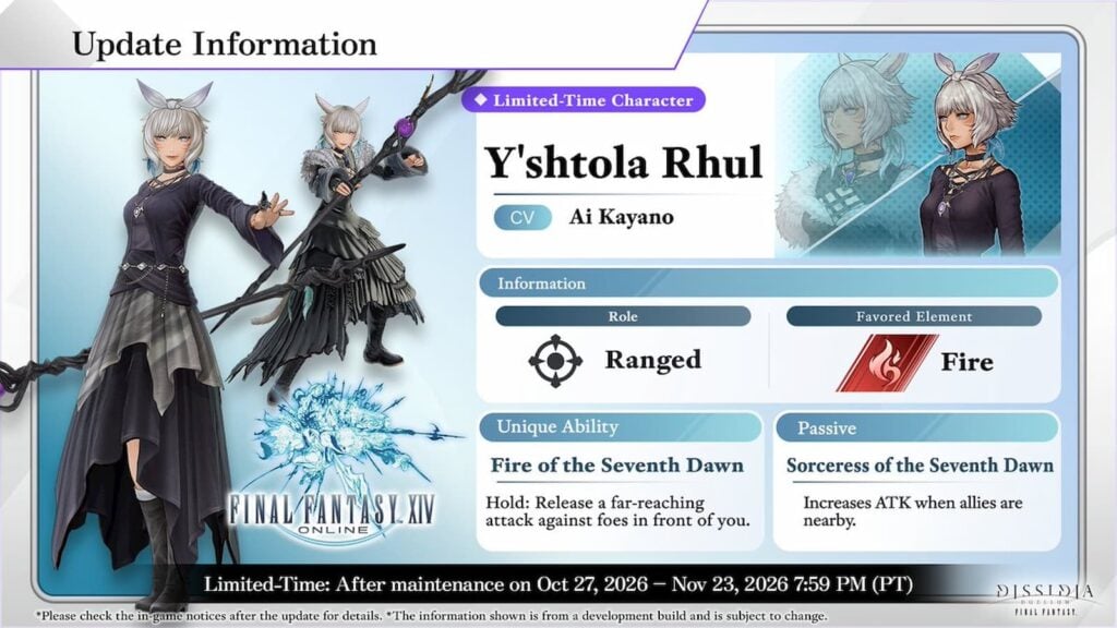 Yshtola Dissidia 3